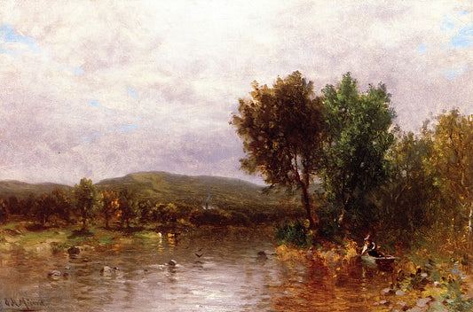 Autumn Boating, vintage artwork by George Herbert McCord, 12x8" (A4) Poster