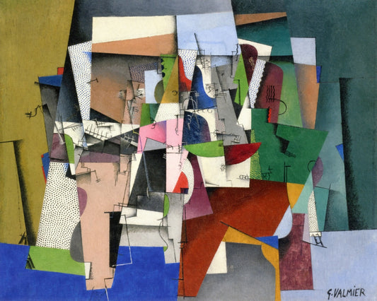 The Piano, vintage artwork by Georges Valmier, 12x8" (A4) Poster