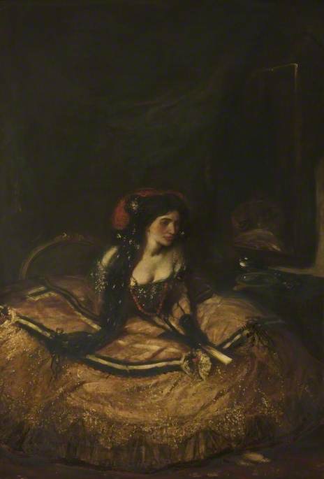 Lillah McCarthy as 'Donna Anna' (from 'Don Giovanni' by  Mozart), vintage artwork by Charles Haslewood Shannon, 12x8" (A4) Poster