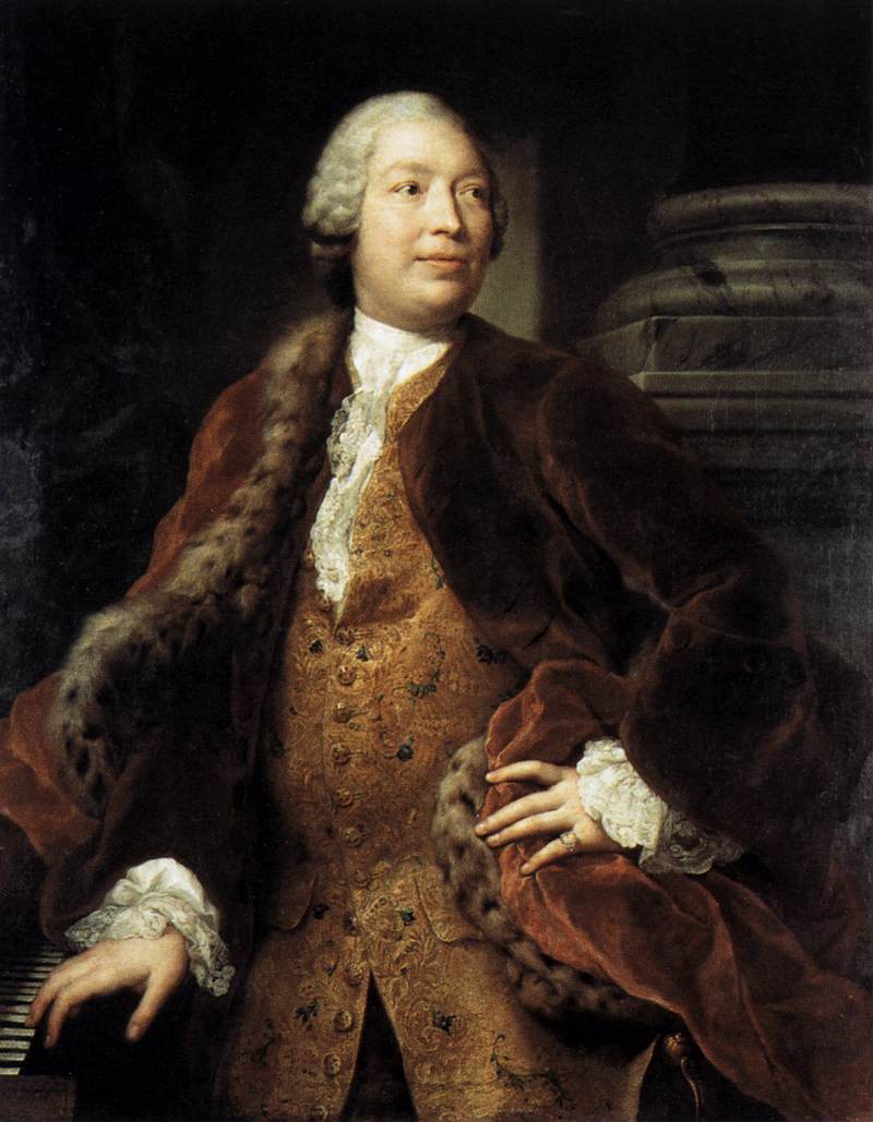 Portrait of the Singer Domenico Annibaldi, vintage artwork by Anton Raphael Mengs, 12x8" (A4) Poster