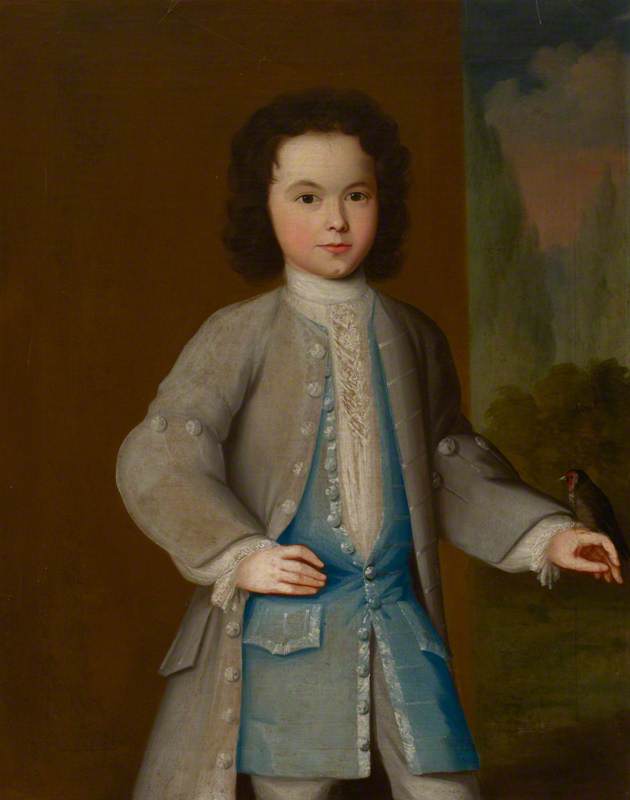 John Hussey (d.1754), vintage artwork by British School 18th Century - Unknown, 12x8" (A4) Poster