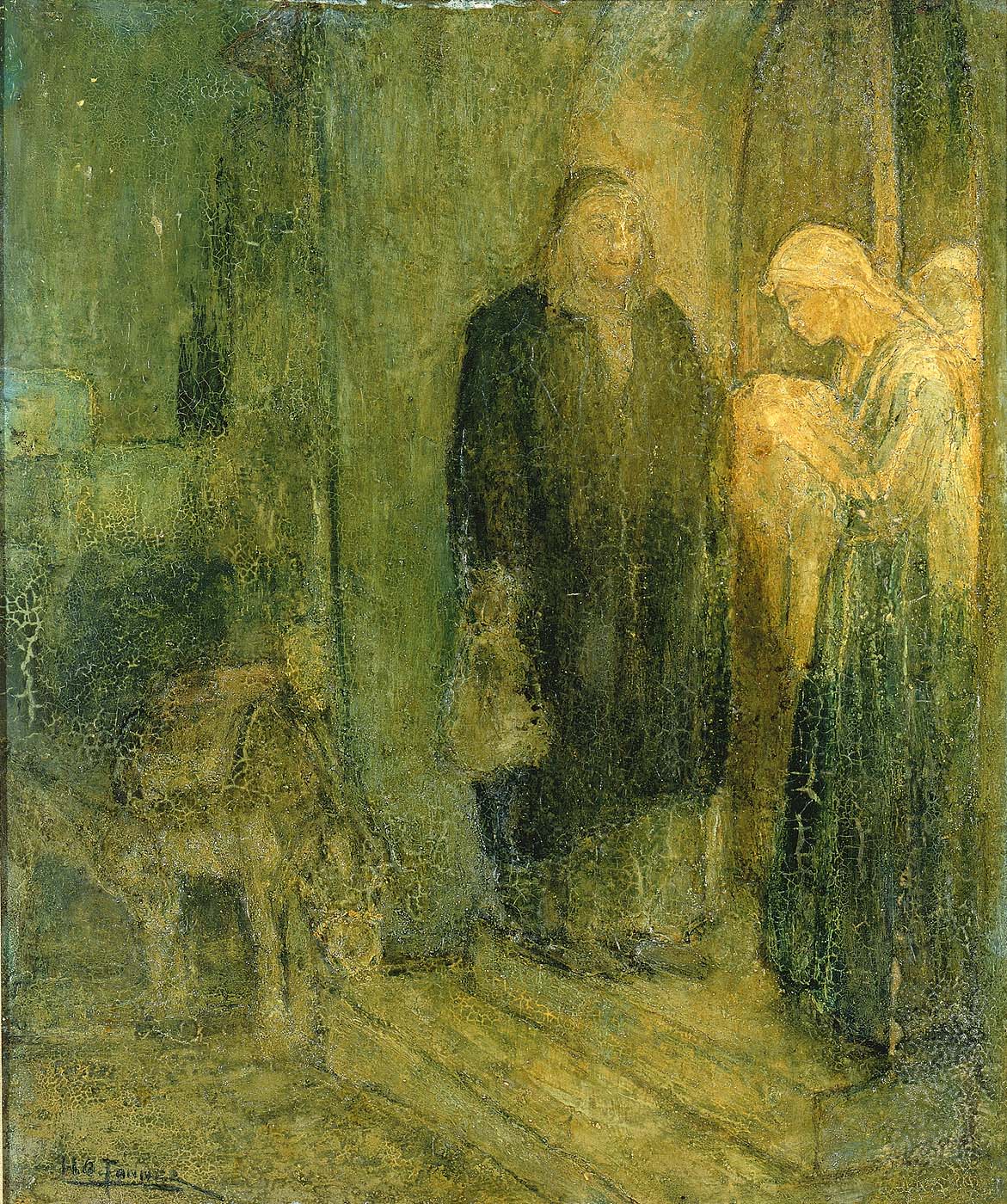 Departure into Egypt (At the Inn) by Henry Ossawa Tanner,A3(16x12")Poster