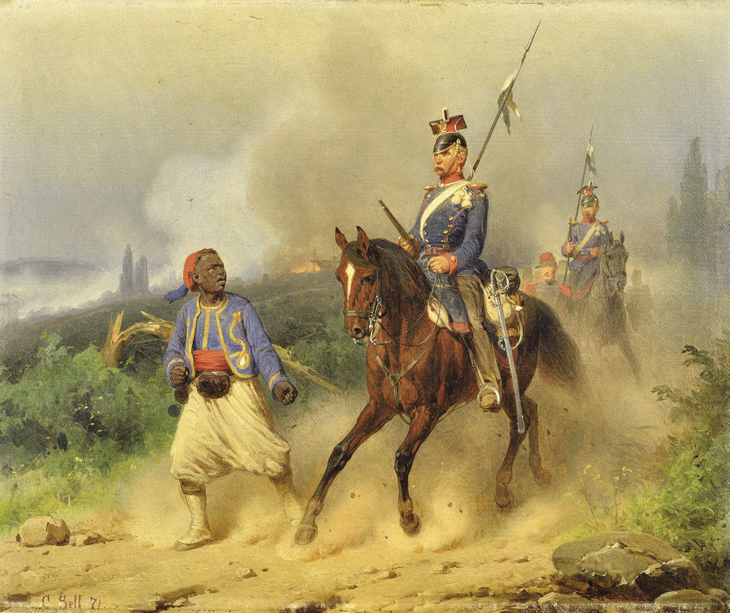 The Cavalryman, vintage artwork by Christian Sell, 12x8" (A4) Poster