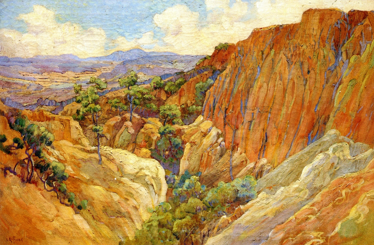 Painted Gorge at Torrey Pines by Charles A. Fries,A3(16x12")Poster