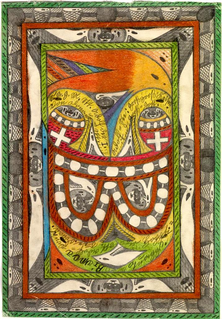 Blatt Aus Heft #15, vintage artwork by Adolf Wölfli, 12x8" (A4) Poster