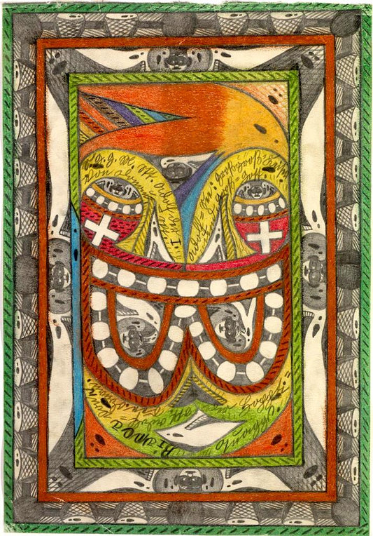 Blatt Aus Heft #15, vintage artwork by Adolf Wölfli, 12x8" (A4) Poster