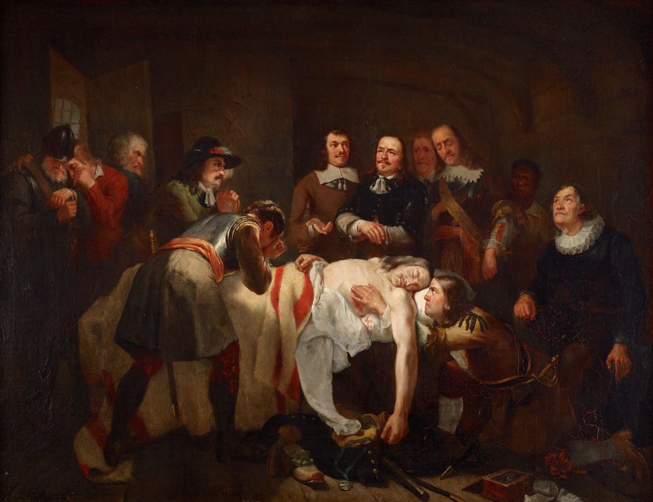 Death of Admiral Tromp, vintage artwork by Christiaan Julius Lodewijk Portman, A3 (16x12") Poster Print