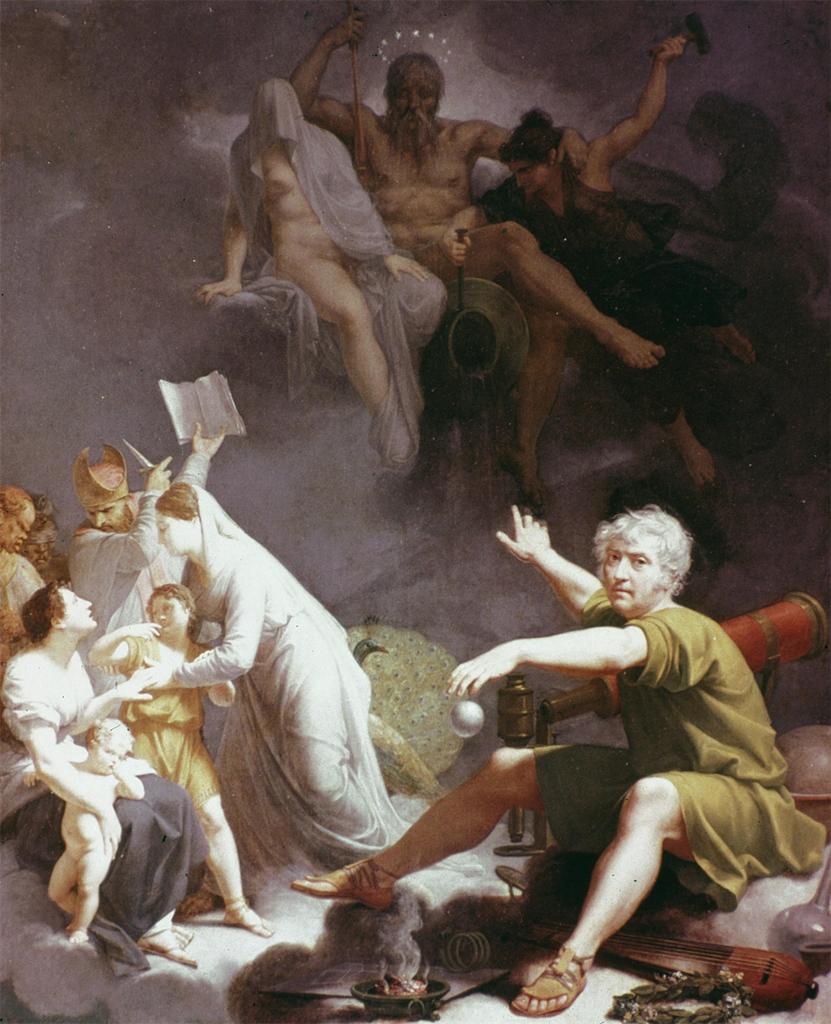 Physical Man, Moral Man, and Intellectual Man, vintage artwork by Jean-Baptiste Regnault, 12x8" (A4) Poster