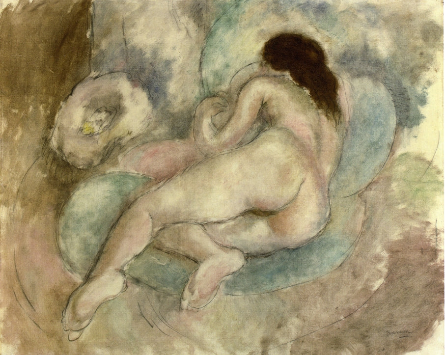 Female Nude Reclining by Jules Pascin,16x12(A3) Poster