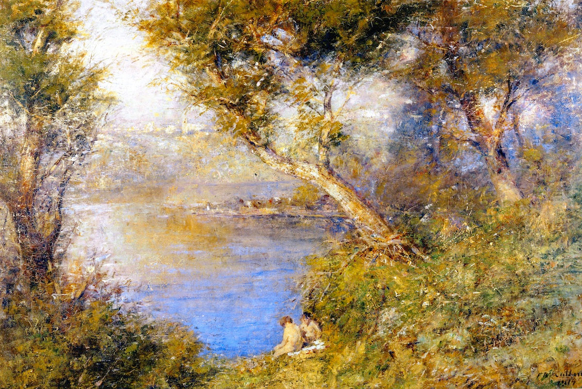 Golden Sunlight, vintage artwork by Frederick McCubbin, 12x8" (A4) Poster