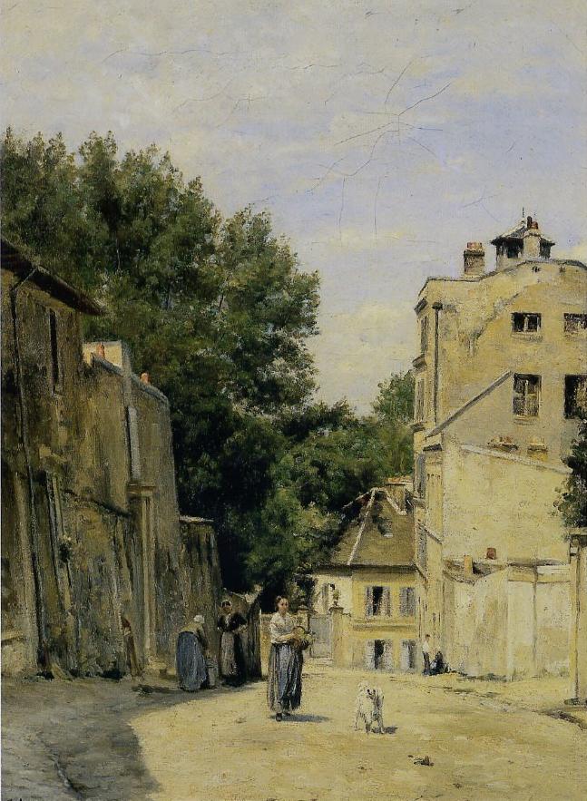 Montmartre, Rue Saint Vincent, vintage artwork by Stanislas Lepine, 12x8" (A4) Poster