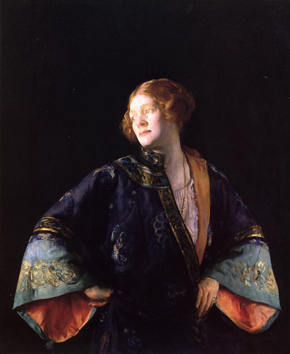 The Blue Mandarin Coat by Joseph Rodefer DeCamp,A3(16x12")Poster