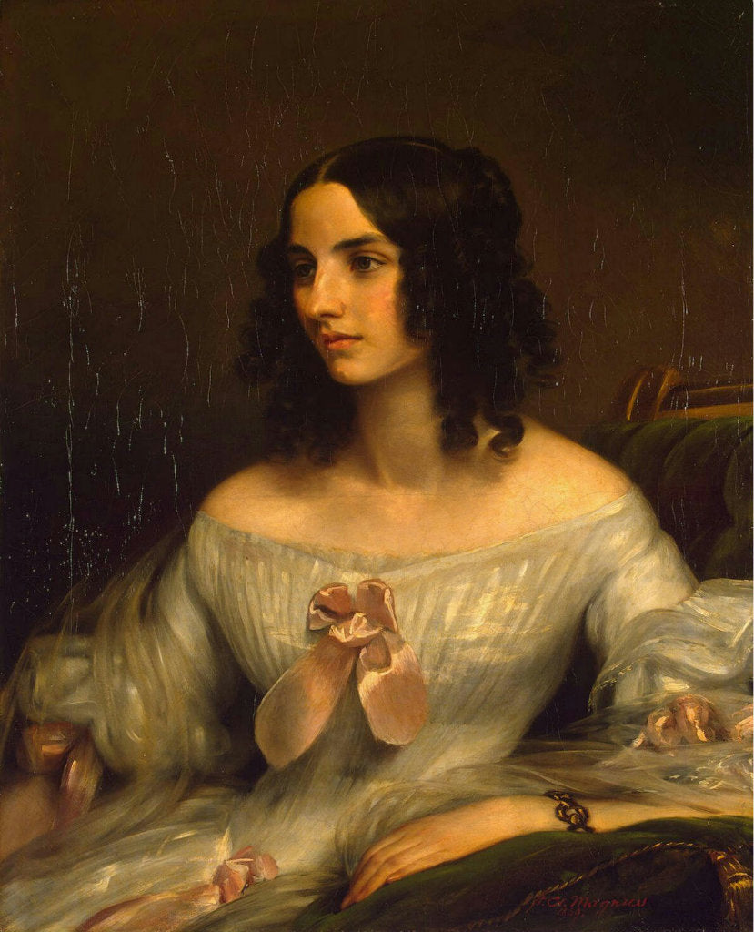 Portrait of Baronness Zenden, vintage artwork by Eduard Magnus, A3 (16x12") Poster Print