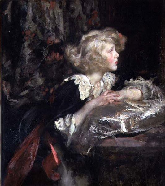 Portrait of Lady Diana Manners, vintage artwork by Sir James Jebusa Shannon, 12x8" (A4) Poster