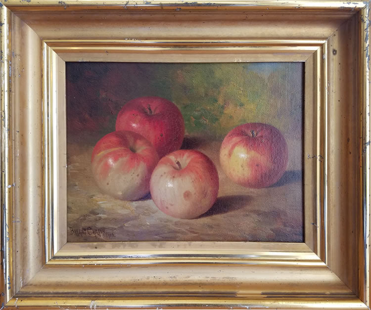 Still Life, Apples, vintage artwork by Bryant Chapin, 12x8" (A4) Poster