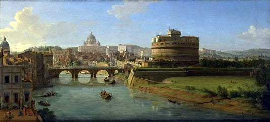 View of st Peter, vintage artwork by Caspar van Wittel, 12x8" (A4) Poster