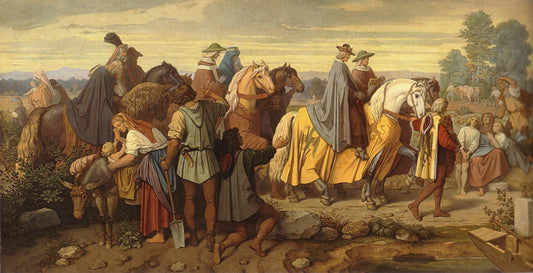 Emperor Rudolfs Ride to the Grave, vintage artwork by Moritz von Schwind, A3 (16x12") Poster Print