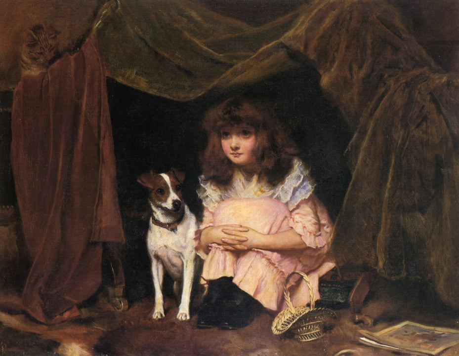 The Hiding Place, vintage artwork by Charles Burton Barber, 12x8" (A4) Poster