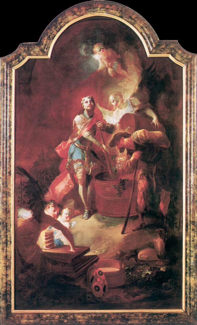 Saint Wencesias, vintage artwork by Franz Anton Maulbertsch, 12x8" (A4) Poster