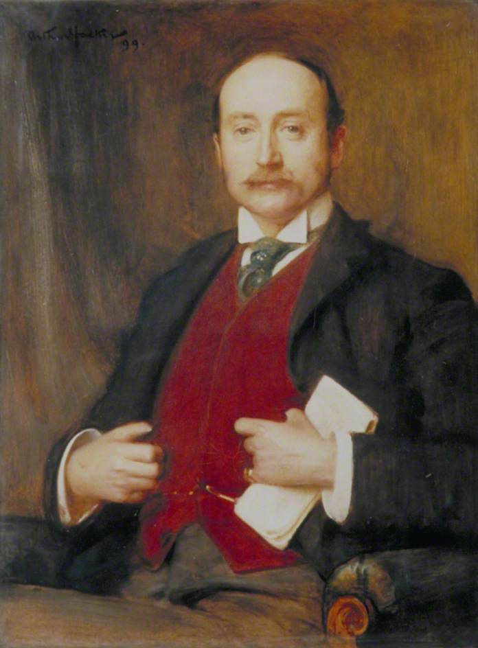 Sir William Hayes Fisher, Lord Downham of Fulham, vintage artwork by Arthur Hacker, 12x8" (A4) Poster