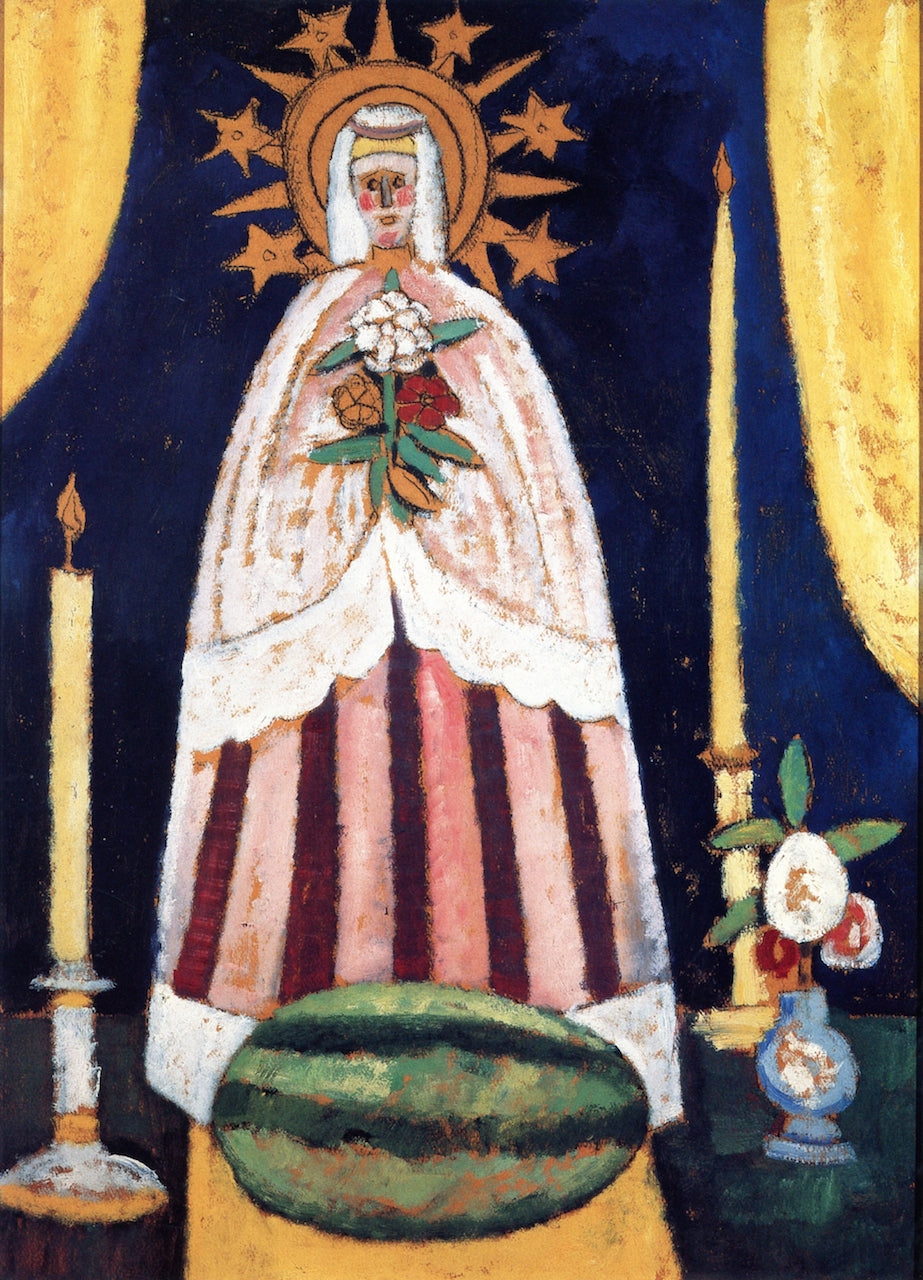 Blessing the Melon: The Indians Bring the Harvest to Christian Mary for Her Blessing, vintage artwork by Marsden Hartley, 12x8" (A4) Poster