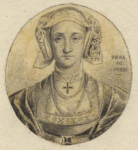 Anne de Clèves, vintage artwork by Achille Jacques-Jean-Marie Deveria, A3 (16x12") Poster Print