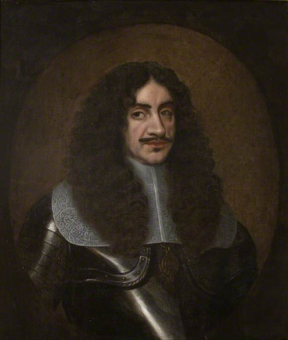 Charles II (1630-1685), vintage artwork by Attributed to Dutch School 17th Century - Unknown, 12x8" (A4) Poster
