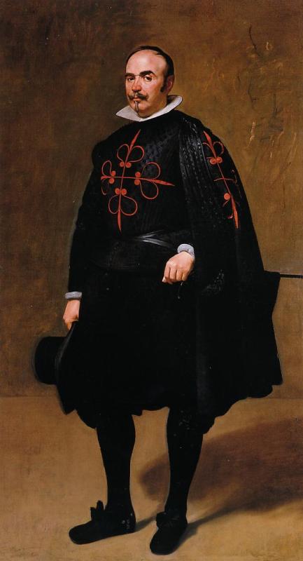 Don Pedro de Barberana Y Aparrequi, vintage artwork by Diego Velázquez, 12x8" (A4) Poster