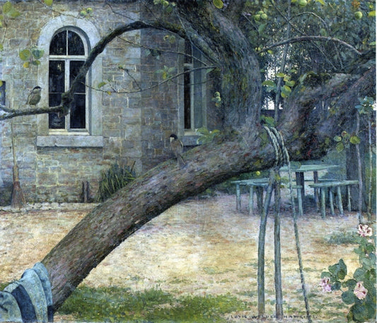 A Corner of the Garden, vintage artwork by Louis Welden Hawkins, 12x8" (A4) Poster