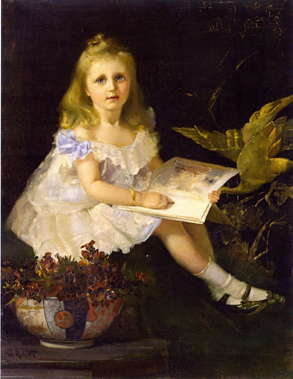 Louise, Daughter of the Hon. L. I. Smith, vintage artwork by Tom Roberts, 12x8" (A4) Poster