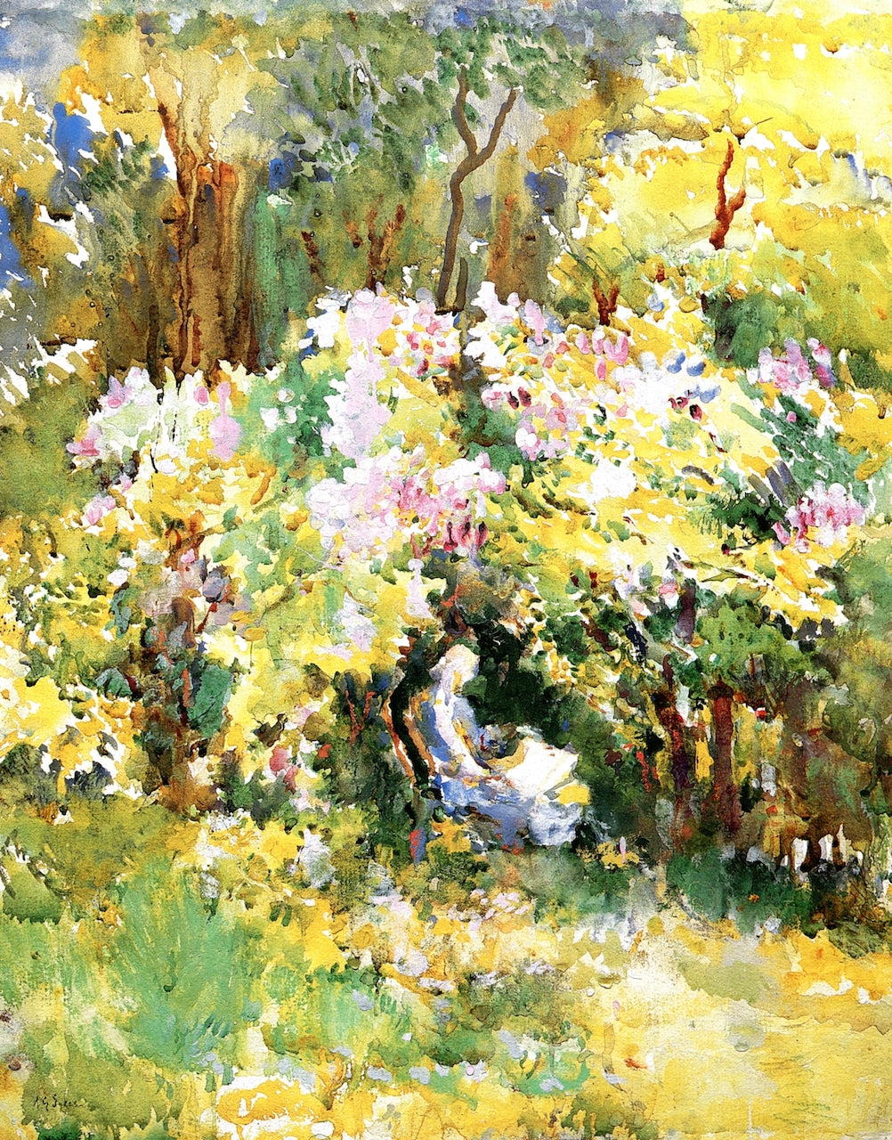 ding in a Garden, Burnet Woods, Cincinnati by Annie G. Sykes,A3(16x12")Poster