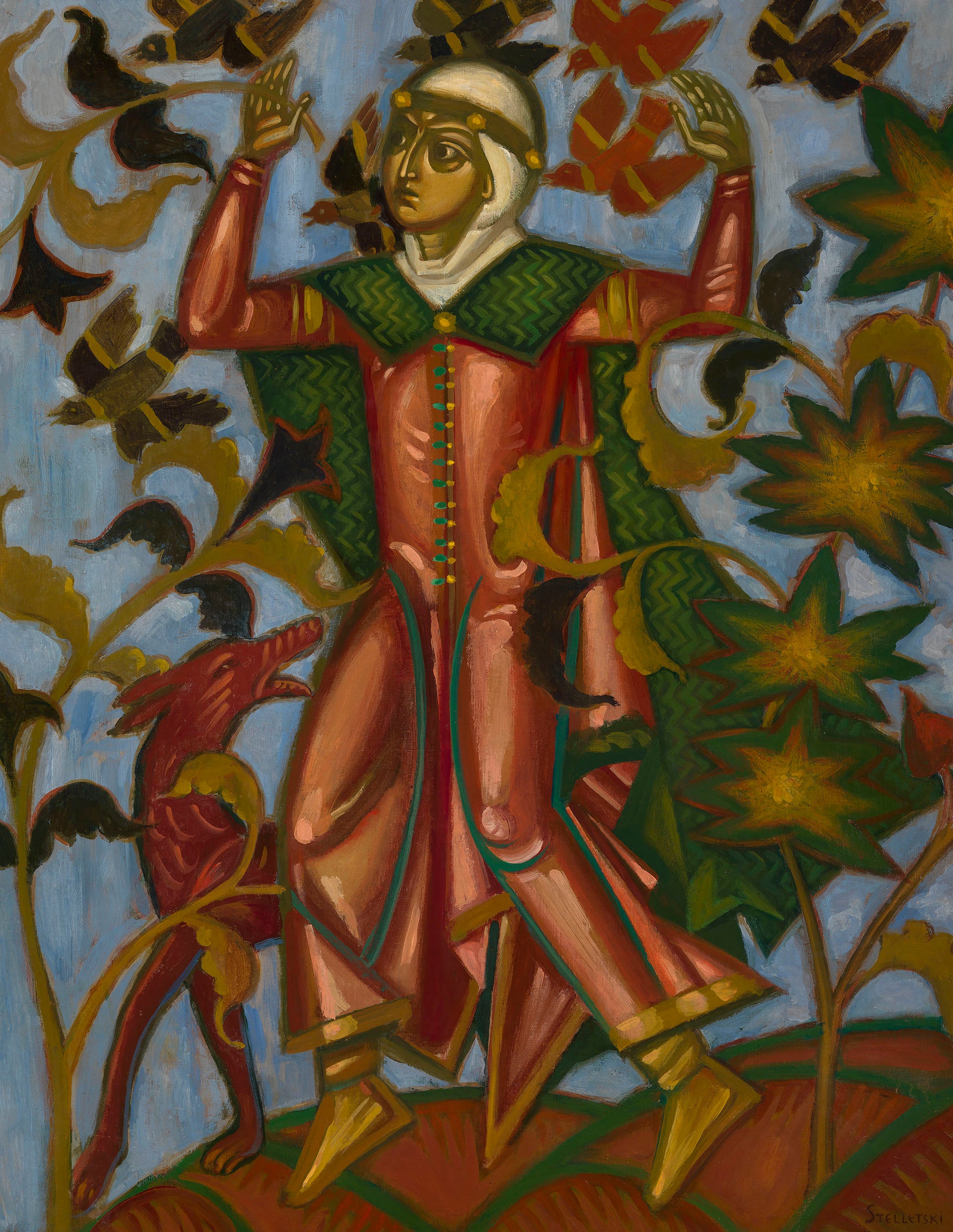 Fairy Tale, vintage artwork by Dmitri Semenovitch Stelletsky, 12x8" (A4) Poster