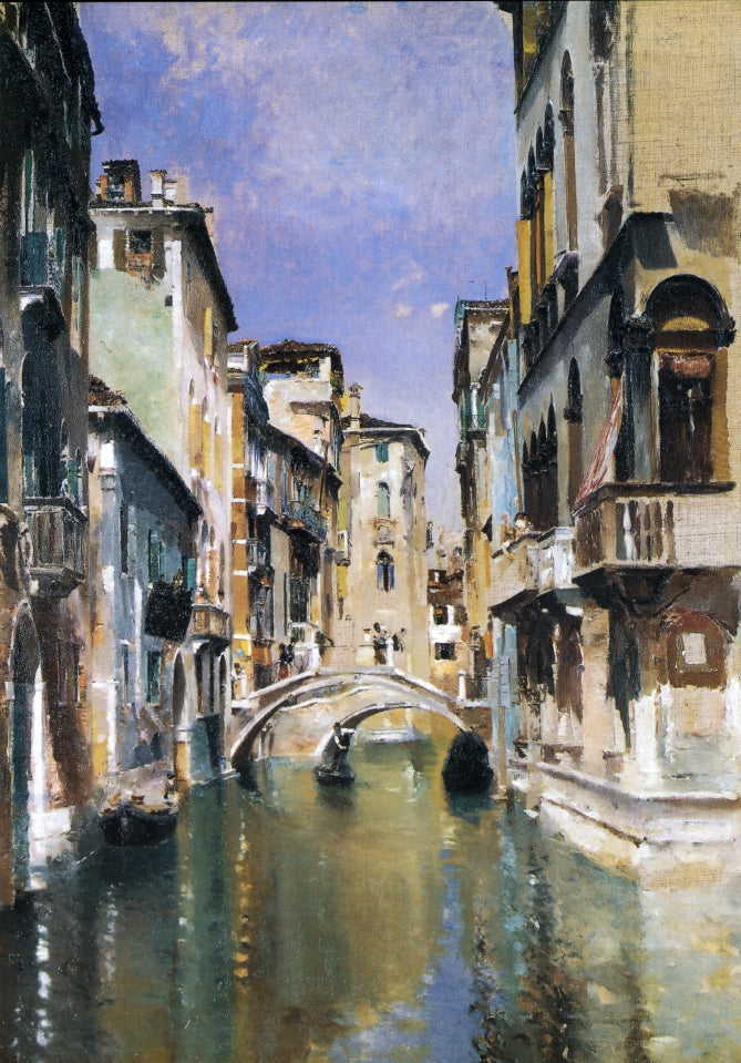 anal in Venice, San Trovaso Quarter by Robert Frederick Blum,A3(16x12")Poster