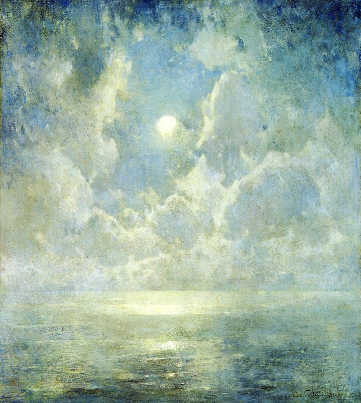 Moonlight on the Kattegat, vintage artwork by Emil (Soren Emil) Carlsen, 12x8" (A4) Poster