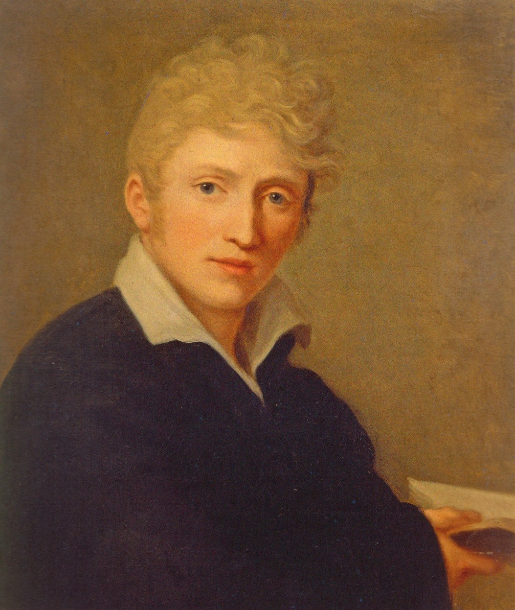 Selfportrait, vintage artwork by Ludwig Geyer, 12x8" (A4) Poster