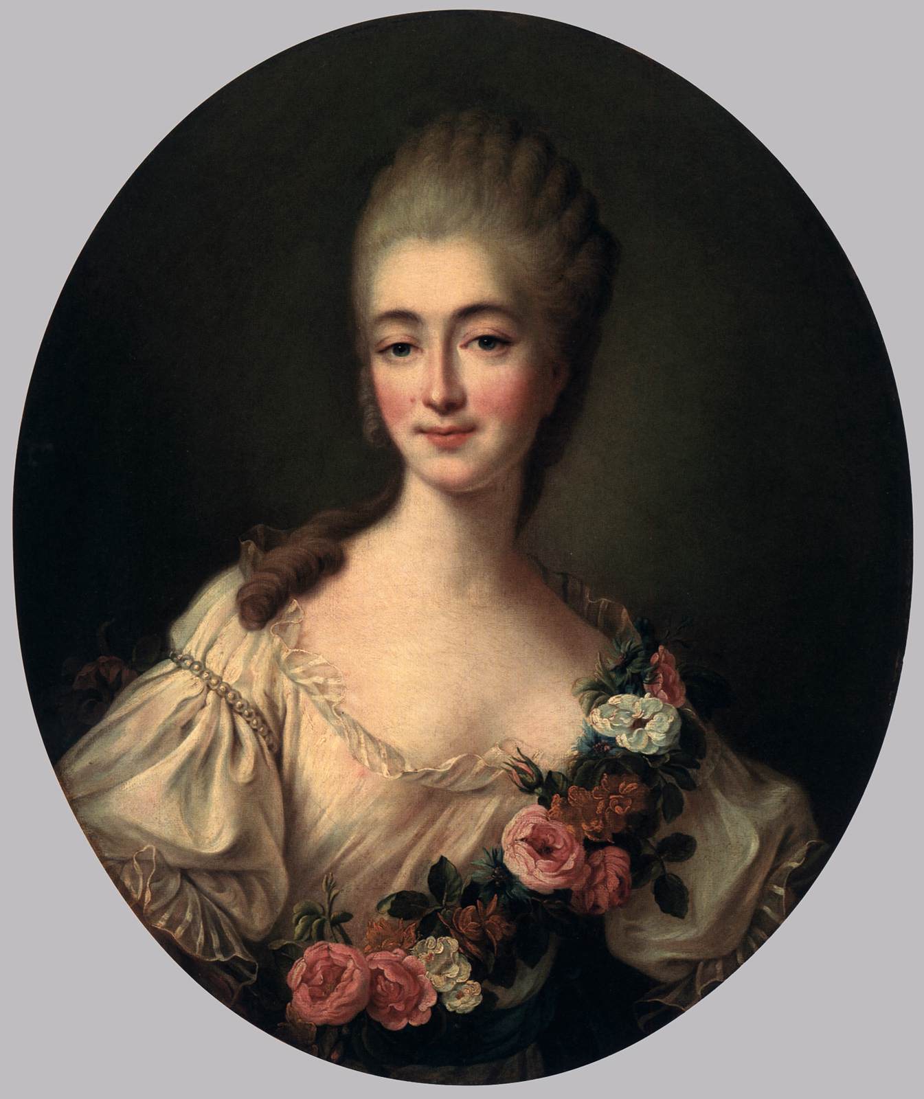 Jeanne Becu, Comtesse du Barry, vintage artwork by François-Hubert Drouais, 12x8" (A4) Poster