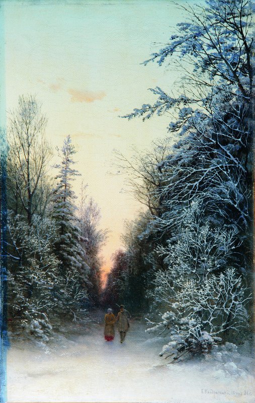 Winter Forest by Gavriil Kondratenko,A3(16x12")Poster