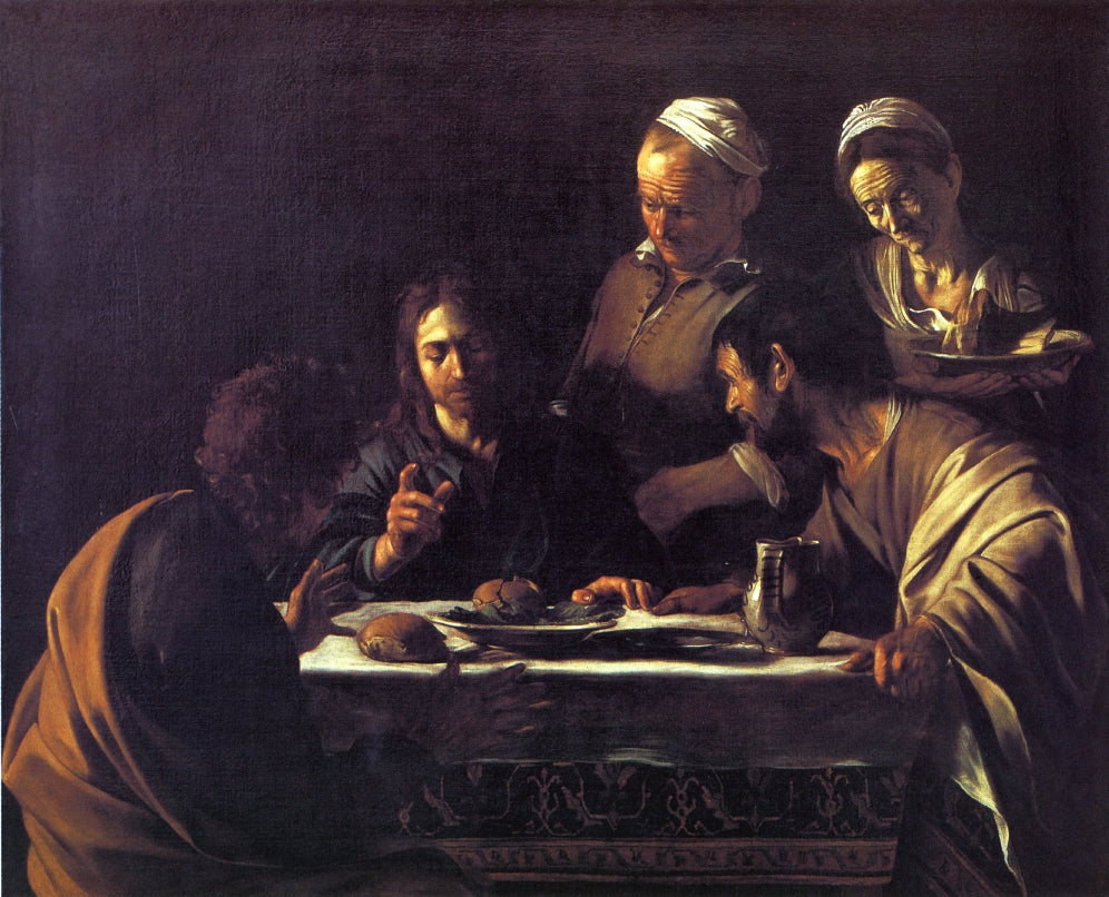 Supper at Emmaus, vintage artwork by Caravaggio, 12x8" (A4) Poster