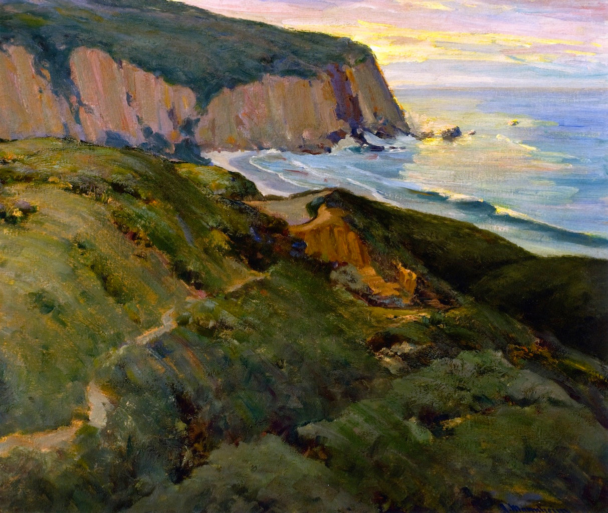 Dana Point, vintage artwork by Jean Mannheim, 12x8" (A4) Poster
