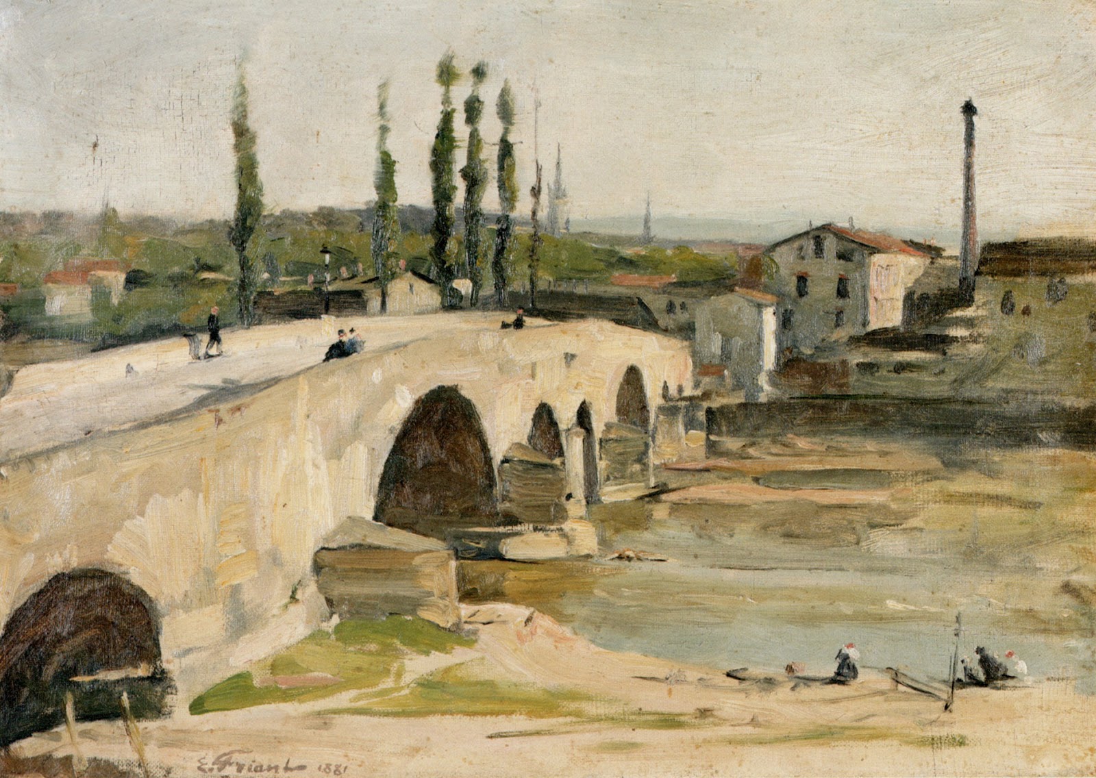 Le Port de Malzeville by emile Friant,A3(16x12")Poster