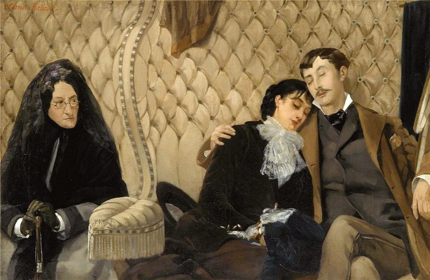 The Vigil, vintage artwork by Pierre Carrier-Belleuse, 12x8" (A4) Poster