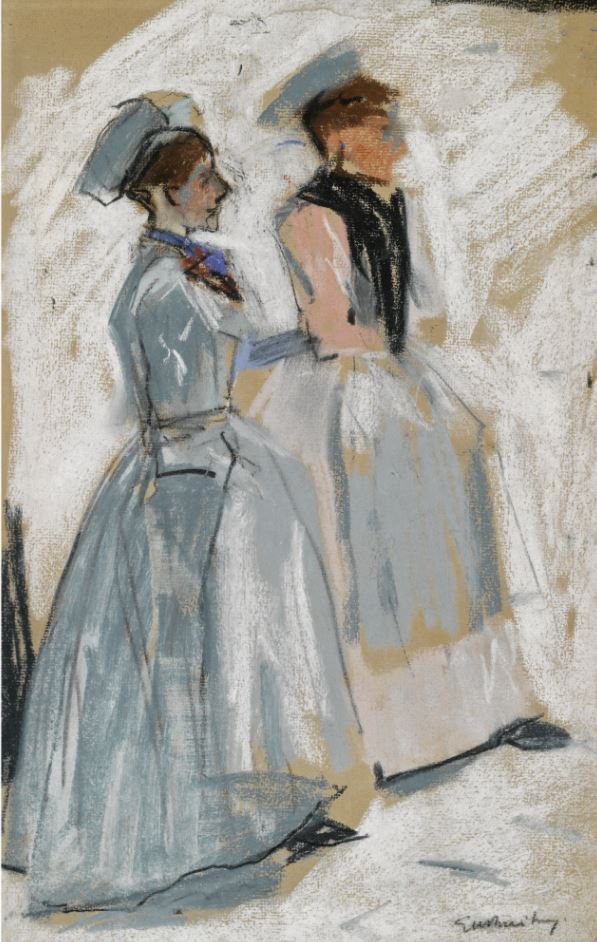 Amsterdam Servant Girls, vintage artwork by George Hendrik Breitner, 12x8" (A4) Poster
