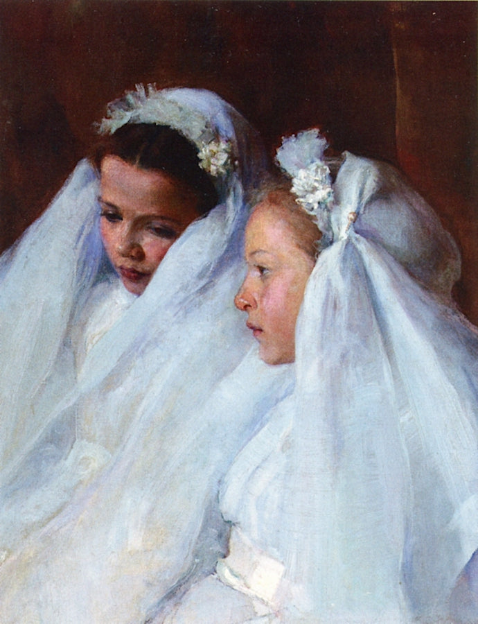 First Communicants by Elizabeth Nourse,A3(16x12")Poster