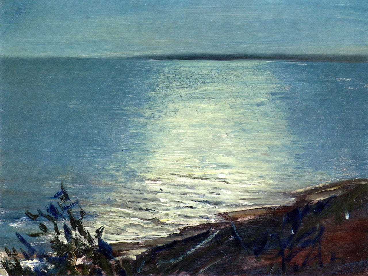 Moonlight Bay, vintage artwork by Henry Prellwitz, 12x8" (A4) Poster