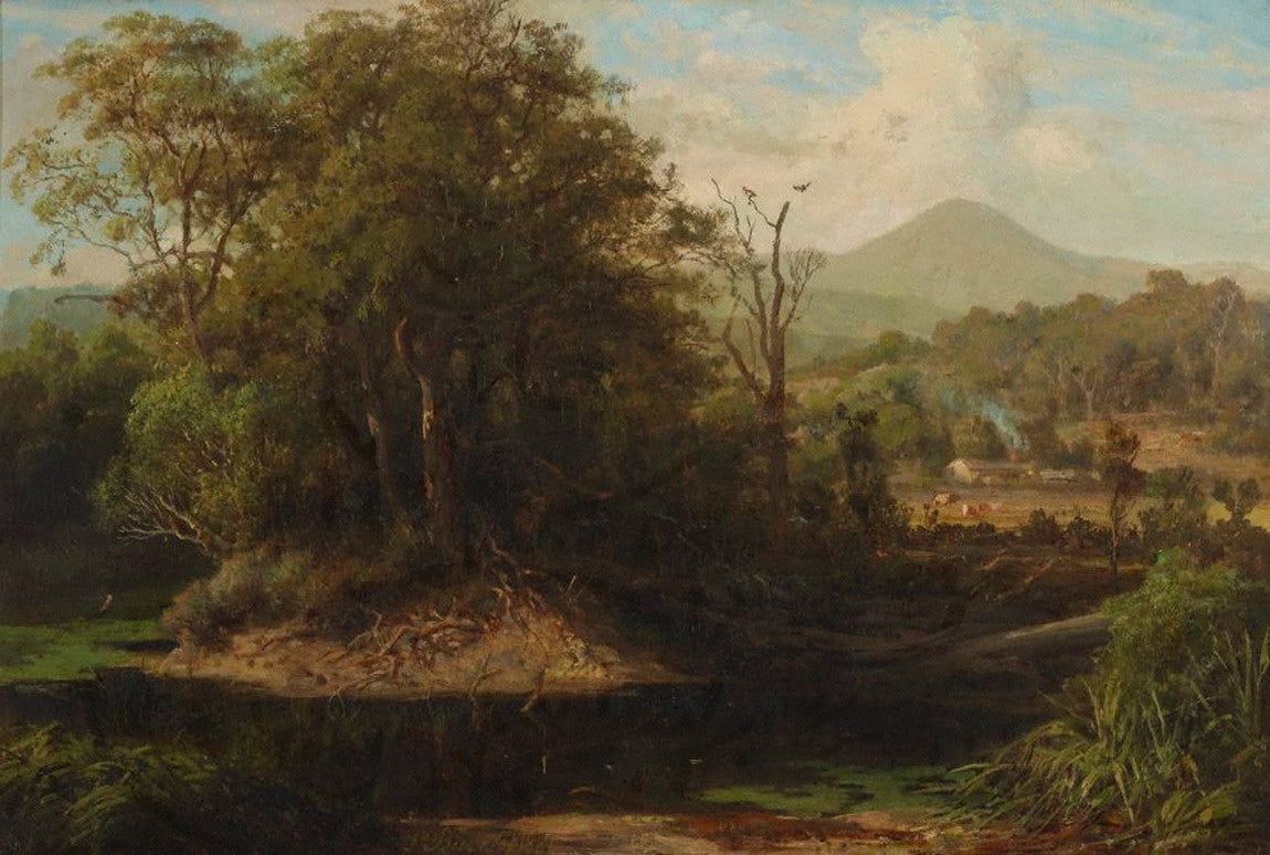 A Pool at Yeringberg, near Lilydale, vintage artwork by Louis Buvelot, A3 (16x12") Poster Print