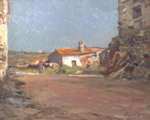 paisaje de Cadaques, vintage artwork by Eliseo Meifren i Roig, 12x8" (A4) Poster