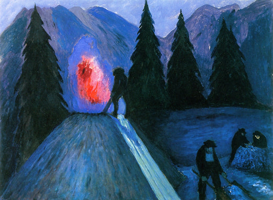 Outdoor Foundry, vintage artwork by Marianne von Werefkin, 12x8" (A4) Poster