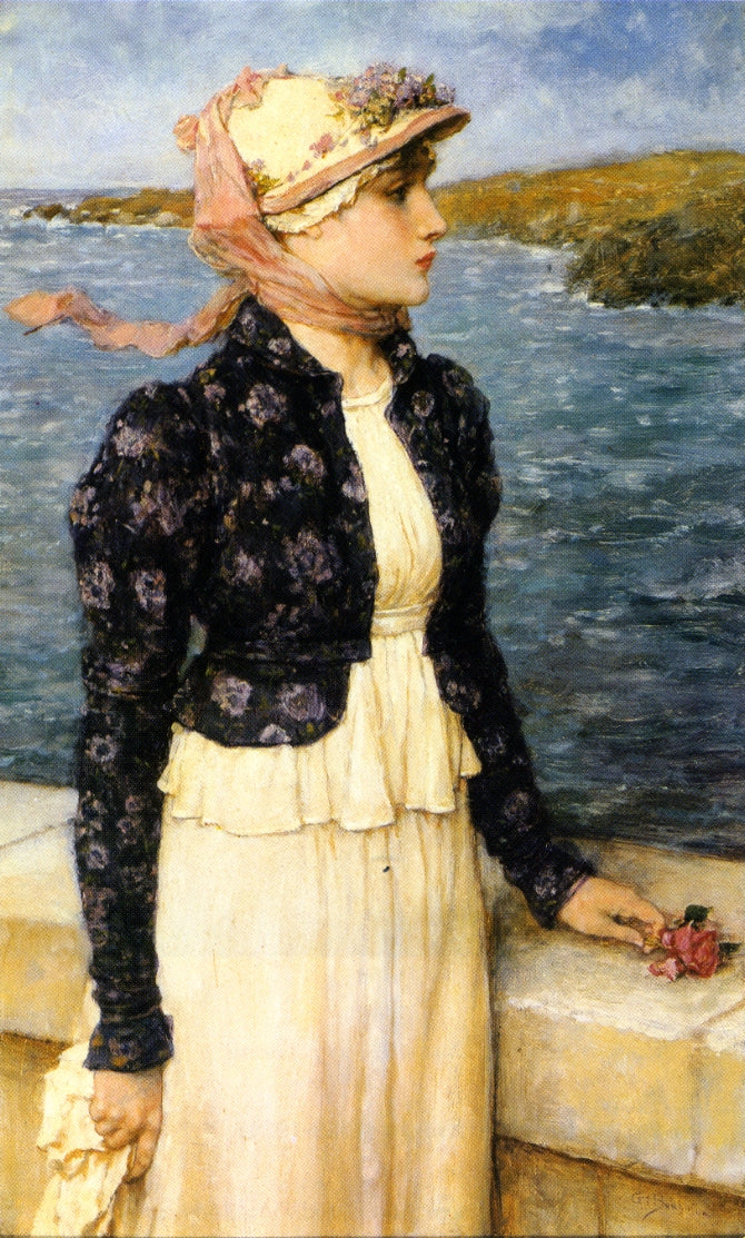 The Sea Breeze, vintage artwork by George Henry Boughton, 12x8" (A4) Poster