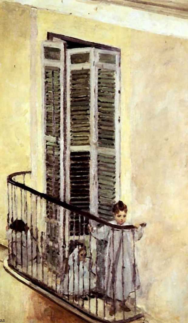 Children on the Balcony. Spain by Alexander Golovin,A3(16x12")Poster