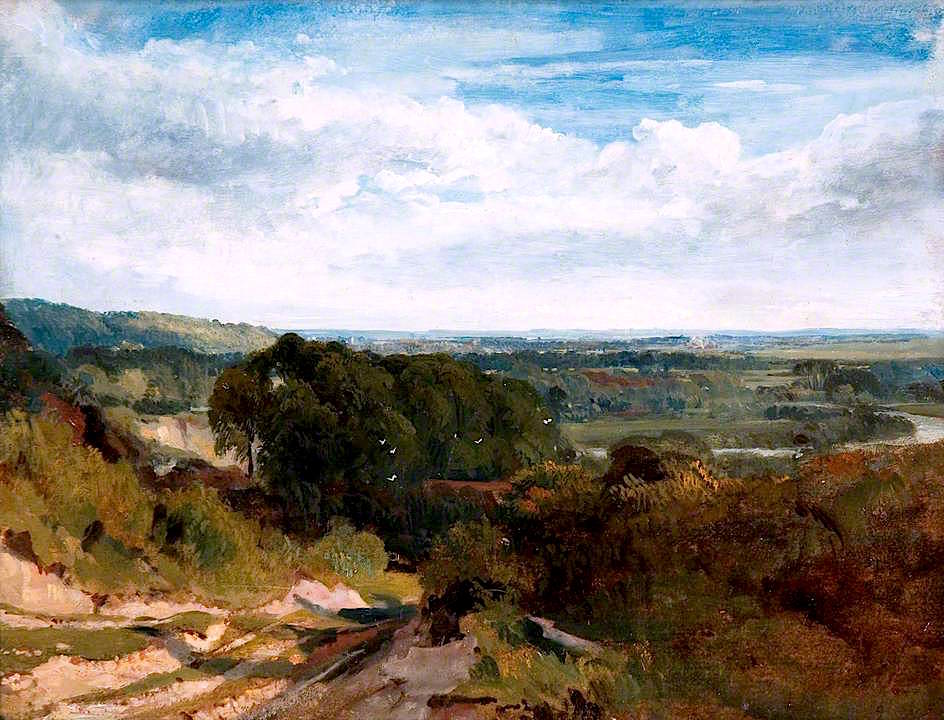 Cliveden-on-Thames, vintage artwork by Peter de Wint, 12x8" (A4) Poster